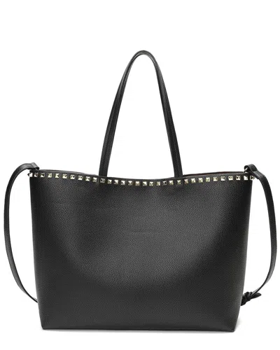 Tiffany & Fred Paris Top-grained Leather Tote In Black