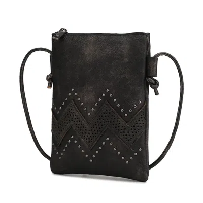 Mkf Collection By Mia K Athena Crossbody Vegan Leather Handbag By Mia K. In Black