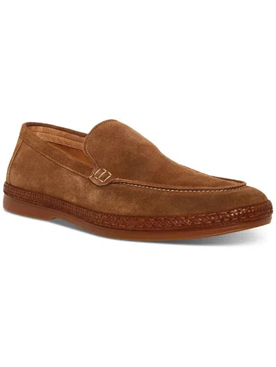 Steve Madden Mens Suede Lifestyle Loafers In Brown