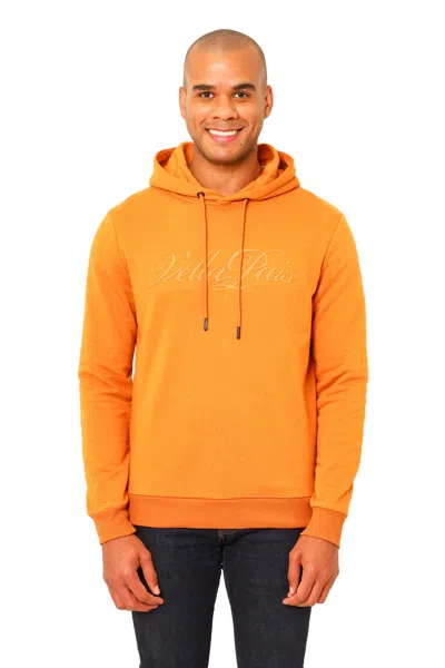 Vellapais Troyes  Graphic Logo Hoodie Sweater In Yellow