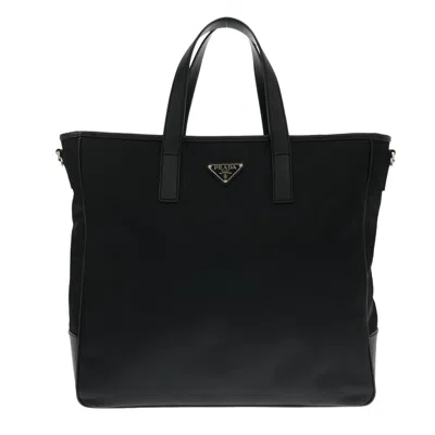 Prada Tessuto Synthetic Tote Bag () In Black