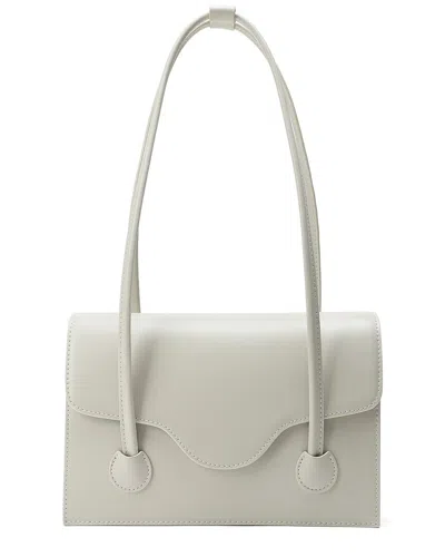 Tiffany & Fred Paris Pleated Leather Satchel In White