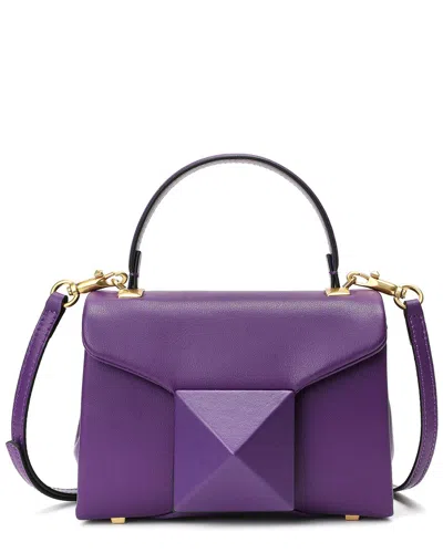 Tiffany & Fred Paris Grain Soft Leather Top Handle Shoulder Bag In Purple