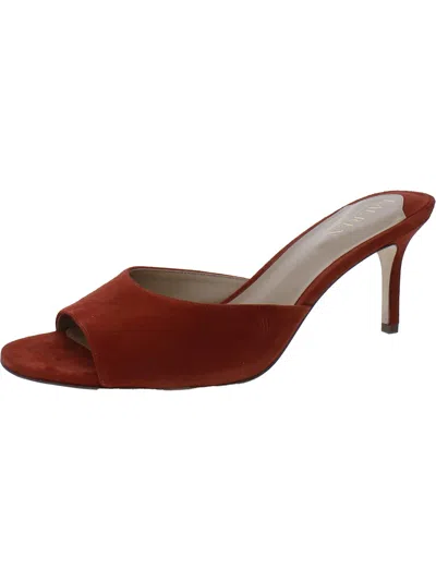 Lauren Ralph Lauren Lyanna Womens Suede Dressy Mule Sandals In Red