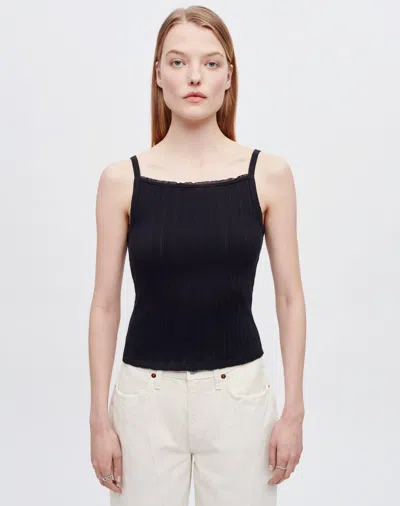 Hanes Pointelle Square Neck Tank