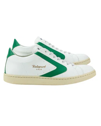Pre-owned Valsport Shoes Tournament Nappa Sneakers Leather White/green Man