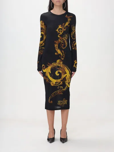 Versace Jeans Couture Dress With Long Sleeves In Black
