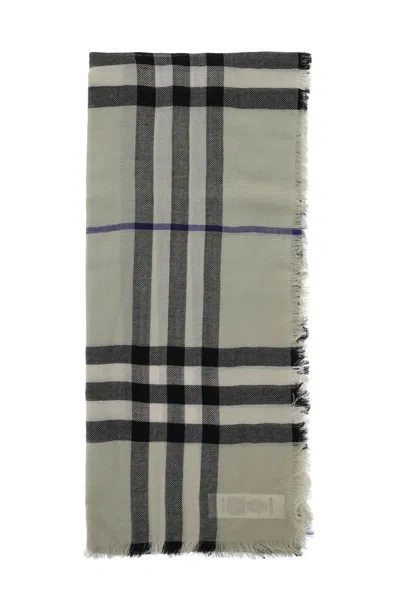 Burberry Ered Wool Stole In Multicolor
