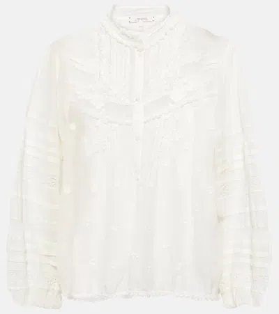 Dorothee Schumacher Stunning Dream Embroidered Cotton Top In White