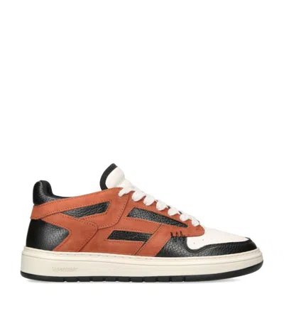 Represent Reptor Leather And Suede Sneakers In Clay