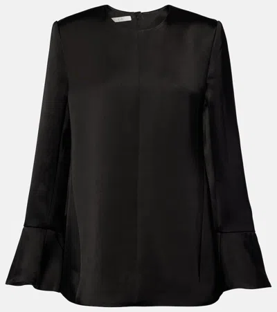 Co Satin Crêpe Blouse In Black