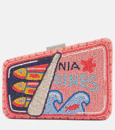 Staud Women's Carmella Glass Beaded Clutch In Pink