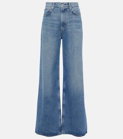 Citizens Of Humanity Paloma Mid-rise Wide-leg Jeans In Blue
