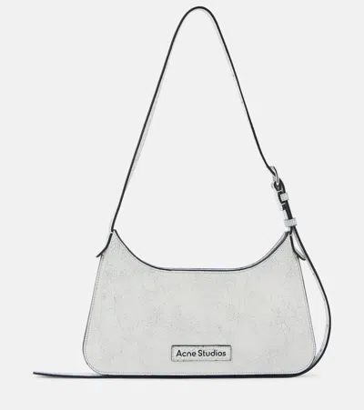 Acne Studios Platt Mini Leather Shoulder Bag In Neutral