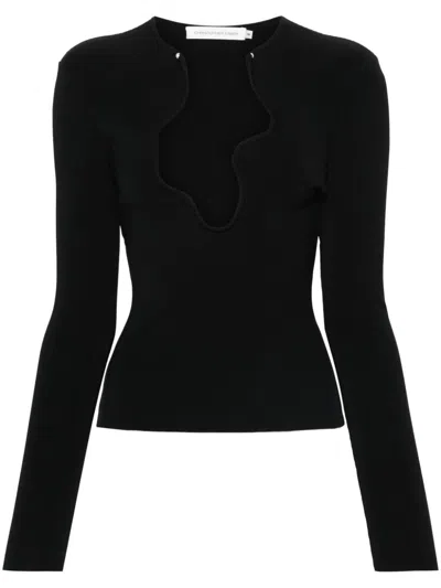 Christopher Esber Jersey Top In Black