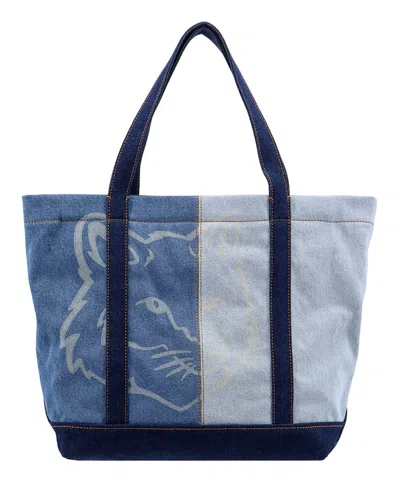 Maison Kitsuné Tote Bag In Blue