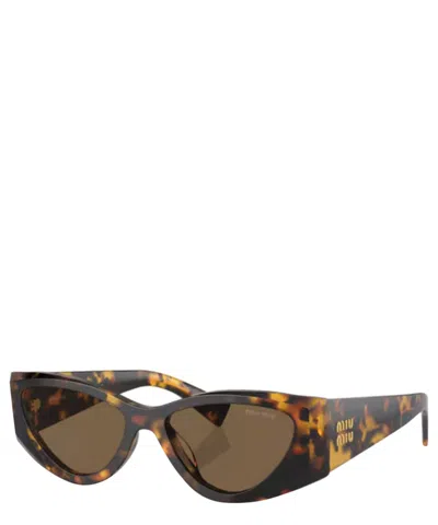 Miu Miu Woman Sunglasses Mu 06ys In Dark Brown