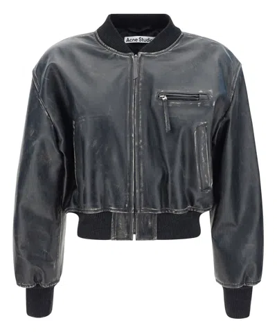 Acne Studios Leather Jackets In Black