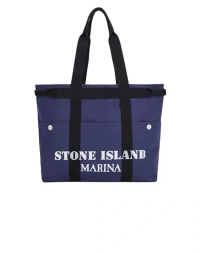 Stone Island Sac Bleu Coton, Polyuréthane Étalé