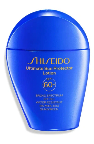 Shiseido Ultimate Sun Protector Face And Body Lotion Spf 50+ Sunscreen 1.69 oz / 50 ml In Blue
