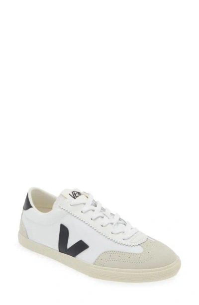 Veja Volley Tricolored Low-top Court Sneakers In White/black