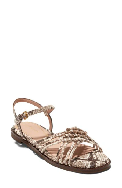 Cole Haan Women's Jitney Knot Leather Sandals In Snake