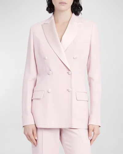 Kiton Double-breasted Tuxedo Jacket In Lt Pink
