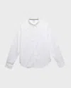 Hugo Boss Kids' Boy's Long-sleeve Cotton Oxford Shirt In White