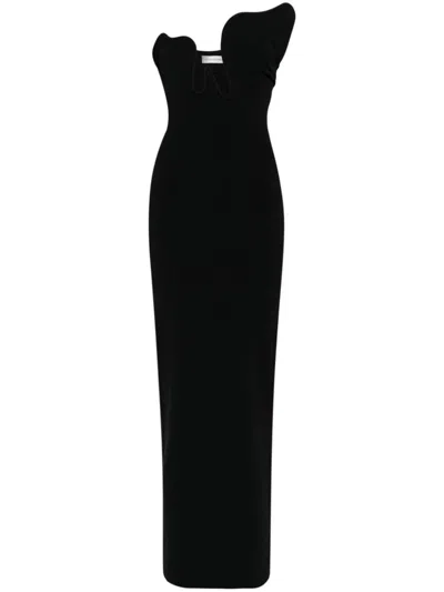 Christopher Esber Pre Salacia Strapless Long Dress In Black