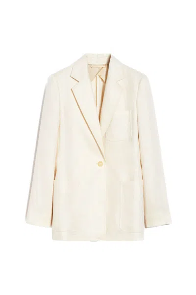 Max Mara Jackets In White Canvas