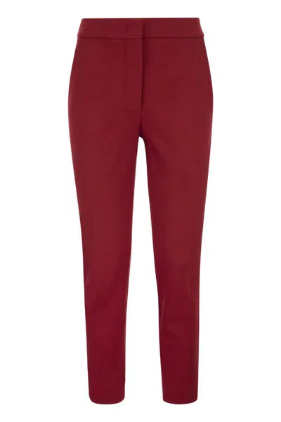 Max Mara Pegno - Viscose Jersey Trousers In Red