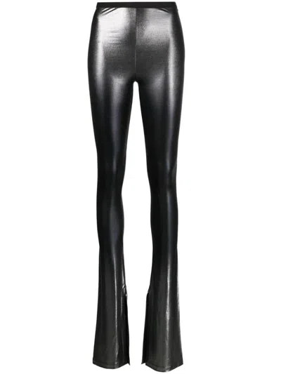 Rick Owens Carmen Flared Leggings In Silver