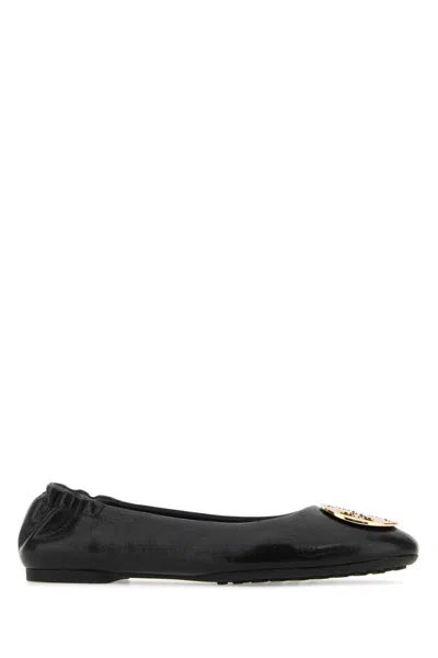 Tory Burch Leather Ballet Flat In Black