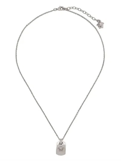Versace Necklace Metal Accessories In Grey