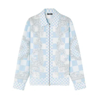 Versace Outerwears In Blue/white