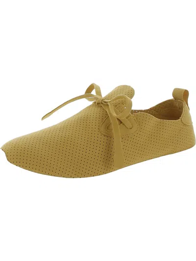 Not Rated Marlow Womens Perforated Faux Suede Walking Shoes In Yellow