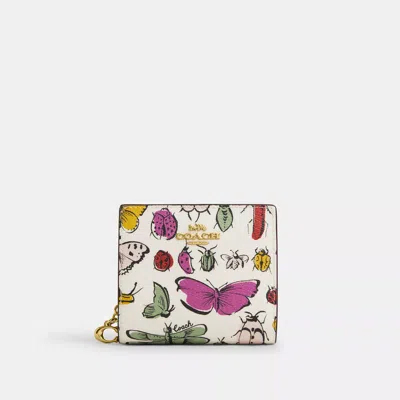 Coach Snap Wallet With Creature Print In White