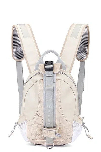 Givenchy Small G-trail Backpack In Nubuck And Canvas In Multicolor