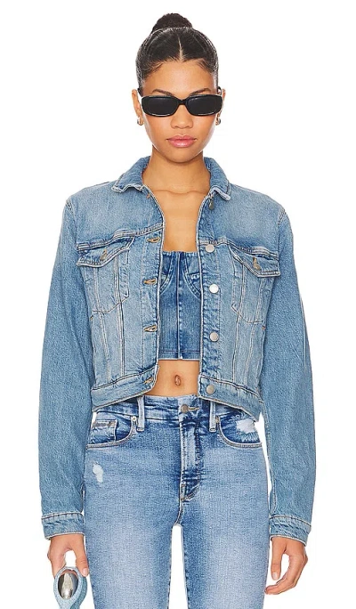 Good American Women's Committed To Fit Denim Jacket In Indigo