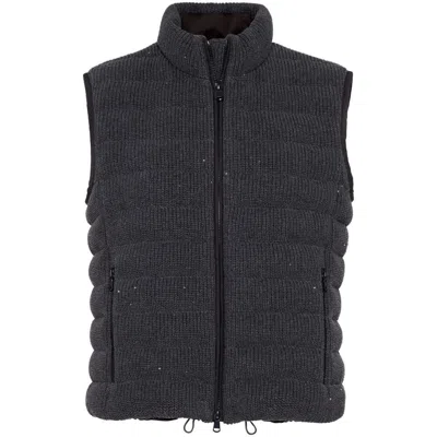 Brunello Cucinelli Waistcoats In Grey