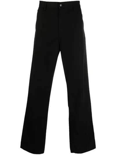 Carhartt Wip Relaxed Fit Cotton Trousers In Black