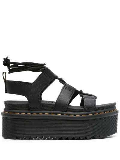 Dr. Martens Nartilla Xl Leather Gladiator Sandals In Black