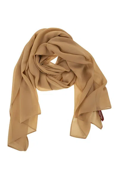 Max Mara Studio Clipper - Silk Stole In Hazelnut