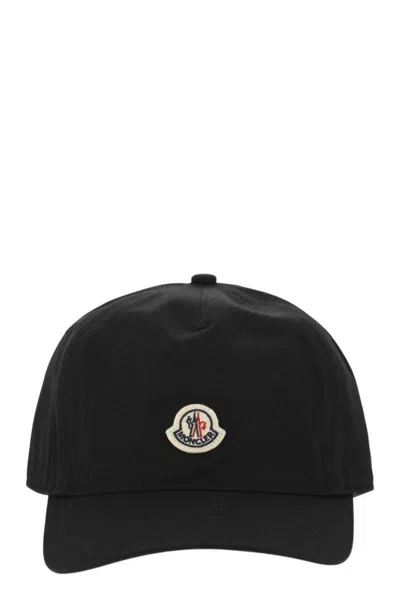 Moncler Baseball Hat With Logo In Black