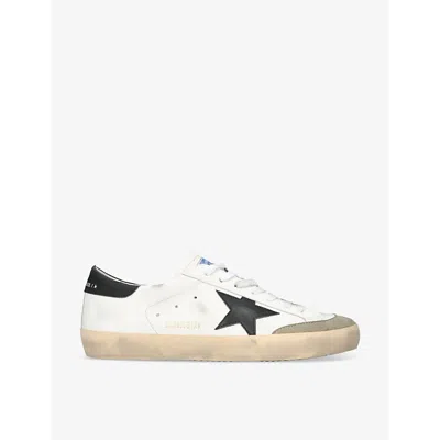 Golden Goose Men's Superstar Bio Logo-print Low-top Faux-leather Trainers In White/blk