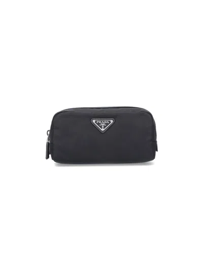 Prada Necessaire Re-nylon In Black  