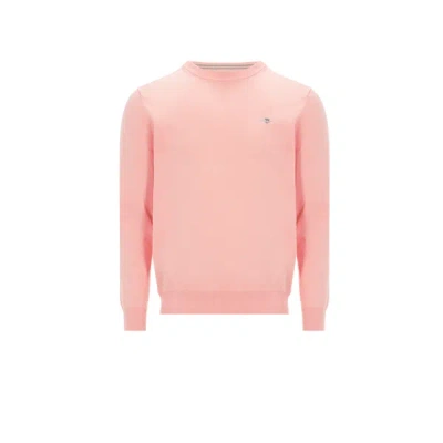 Gant Mens Regular Fit Shield Logo Crew Neck Sweatshirt In 671 Bubblegum Pink