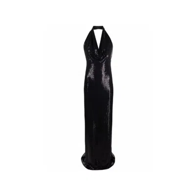Blanca Vita Sequin-embellished Long Dress In Black