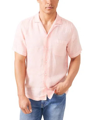 J.mclaughlin Solid Irons Linen Shirt In Pink