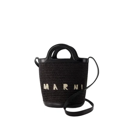 Marni Tropicalia Mini Bucket Bag - Cotton - Black